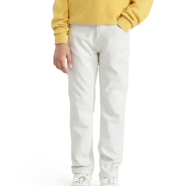 SLIM FIT SOLID JEANS KINO - WHITE