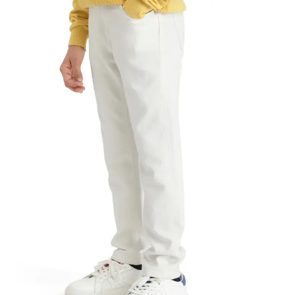 SLIM FIT SOLID JEANS KINO - WHITE