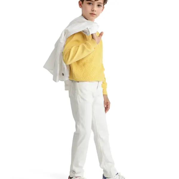 SLIM FIT SOLID JEANS KINO - WHITE