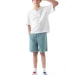 COTTON EMBROIDERED SHORTS MIXO-B - TEAL