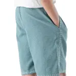 COTTON EMBROIDERED SHORTS MIXO-B - TEAL