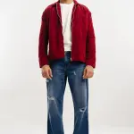 sapphire blue men's straight jeans