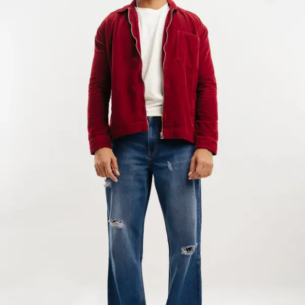 sapphire blue men's straight jeans