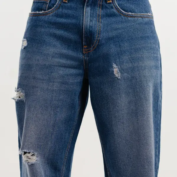 sapphire blue men's straight jeans