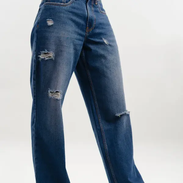 sapphire blue men's straight jeans