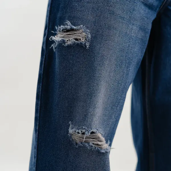 sapphire blue men's straight jeans