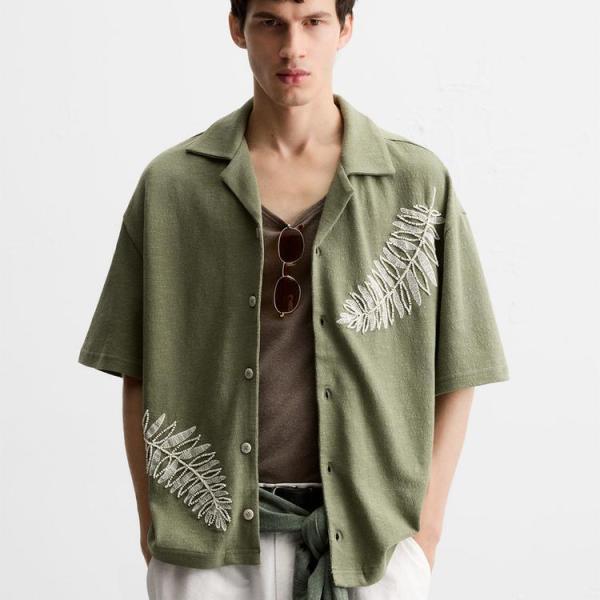 BEADED EMBROIDERY SHIRT