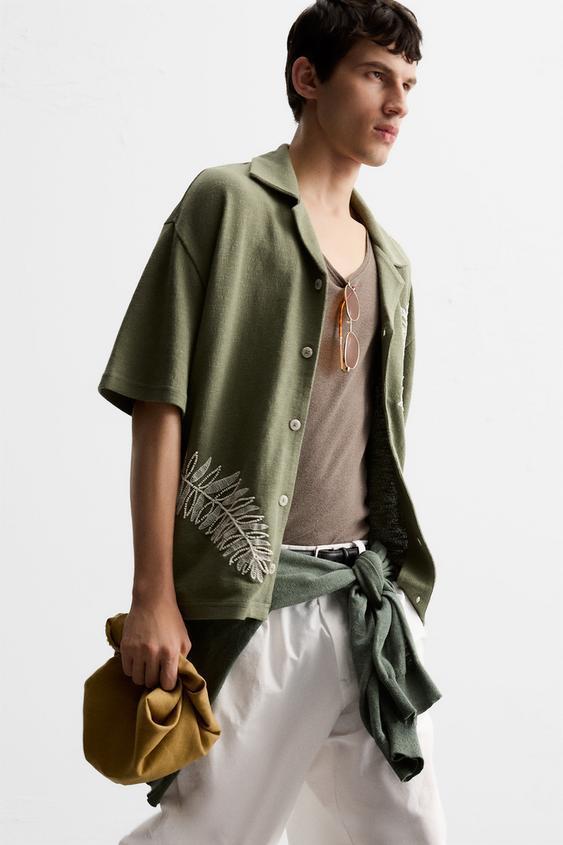 BEADED EMBROIDERY SHIRT