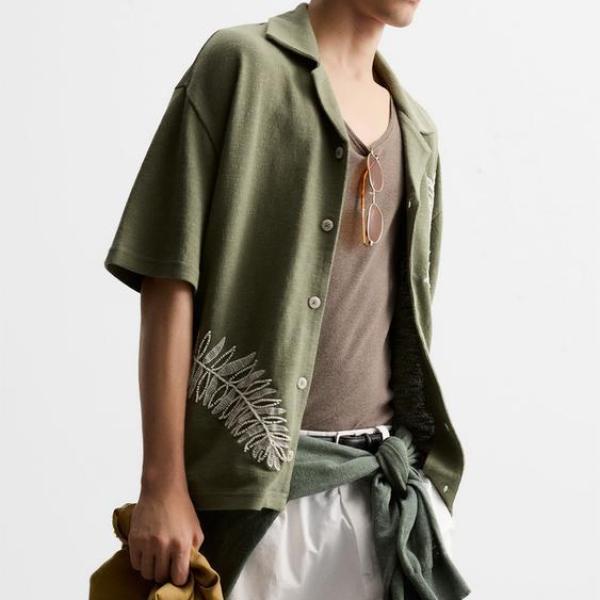 BEADED EMBROIDERY SHIRT