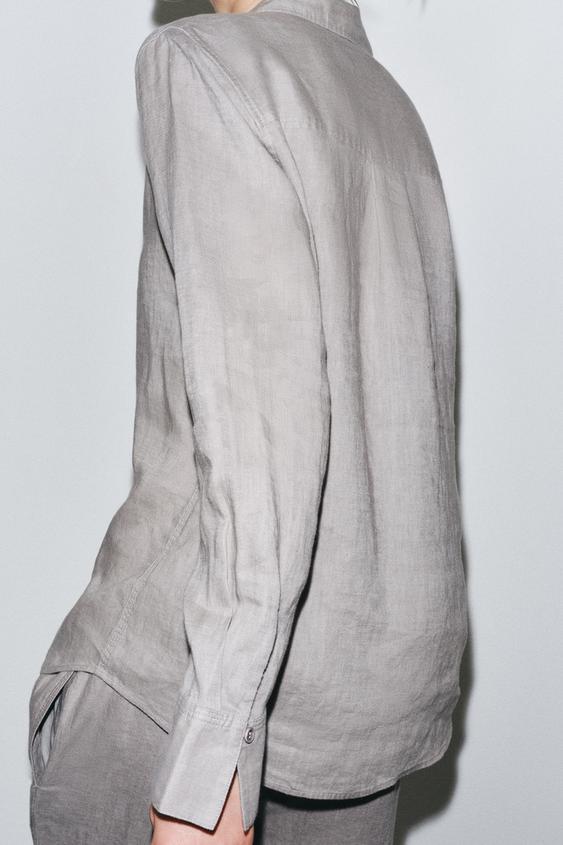 ZW COLLECTION 100% LINEN SHIRT