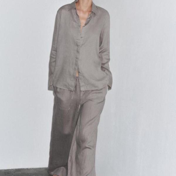ZW COLLECTION 100% LINEN SHIRT