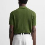 TEXTURED KNIT POLO SHIRT