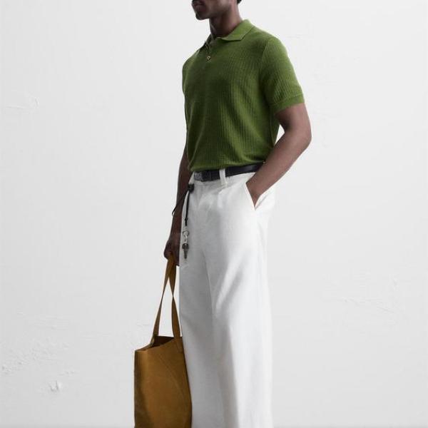 TEXTURED KNIT POLO SHIRT