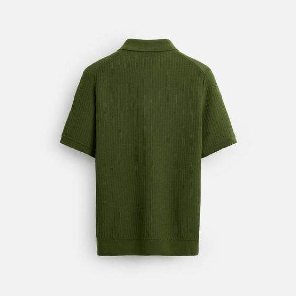 TEXTURED KNIT POLO SHIRT