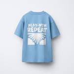 PLAIN T-SHIRT WITH PATCH APPLIQUÉ