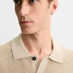 TEXTURED KNIT POLO SHIRT
