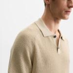 TEXTURED KNIT POLO SHIRT