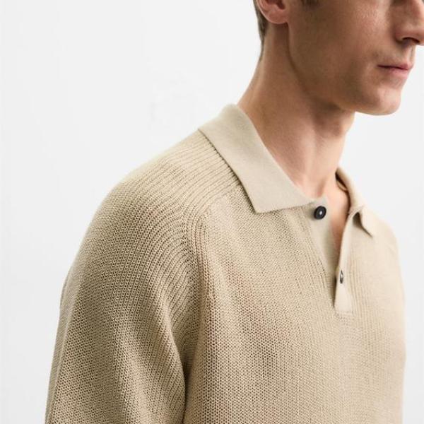 TEXTURED KNIT POLO SHIRT