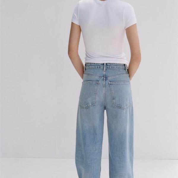 TRF EXTRA WIDE-LEG HIGH-WAIST JEANS