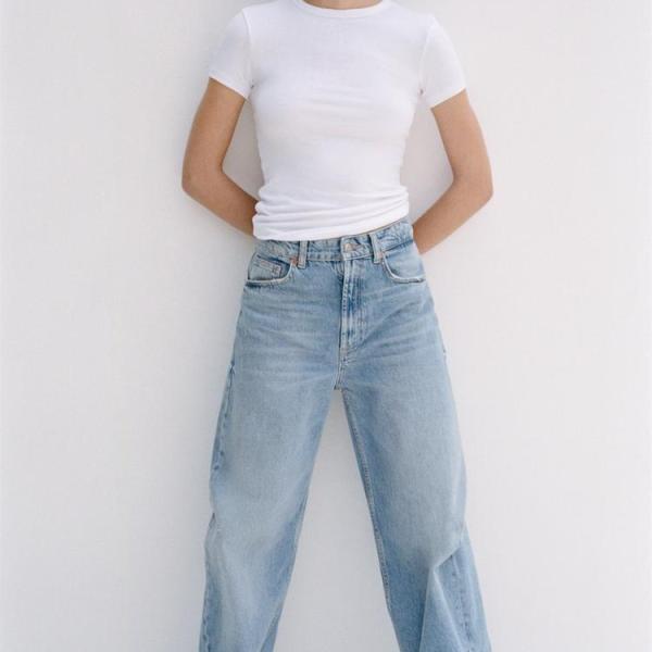 TRF EXTRA WIDE-LEG HIGH-WAIST JEANS