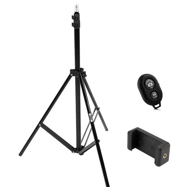 Adjustable Mobile Tripod Stand with Bluetooth Remote