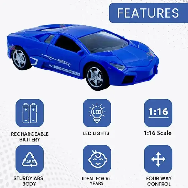 WISHKEY Plastic Remote Control Car for Kids