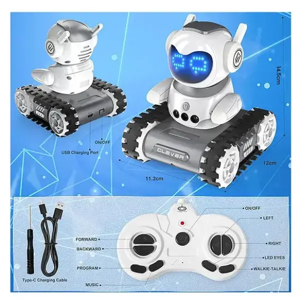 LED Expression Auto Sensor Smart Robot Toy