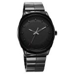 Black Dial Black Stainless Steel Strap Watch