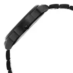 Black Dial Black Stainless Steel Strap Watch