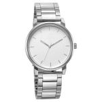 White Dial Metal Strap Watch for Guys