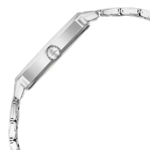 White Dial Metal Strap Watch for Guys