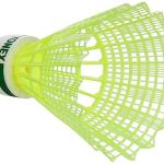 Nylon Shuttlecock, Yellow, Pack of 6