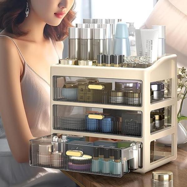 2-Layer Desk & Makeup Organizer