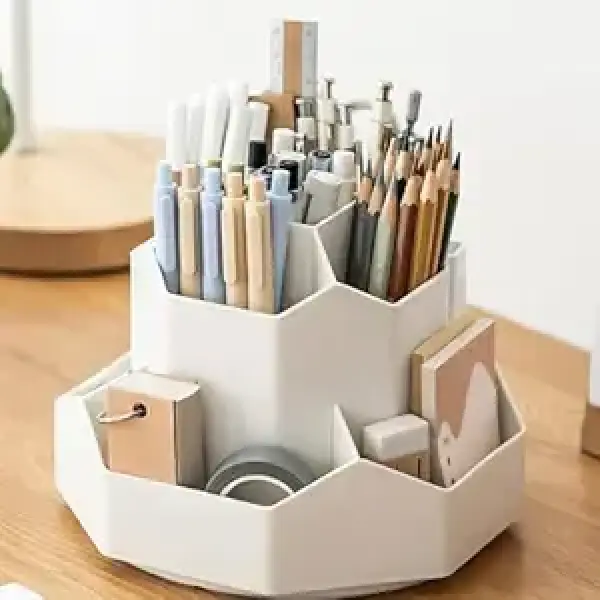 9-Slot Rotating Desk Organizer