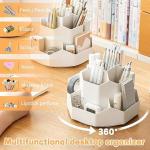 9-Slot Rotating Desk Organizer