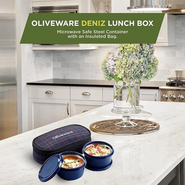 Deniz Lunch Box with 2 Steel Containers