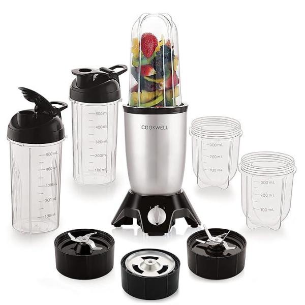 600W Bullet Mixer Grinder with 5 Jars & 3 Blades