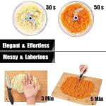 900ml Manual Hand-Press Vegetable Chopper with Stainless Steel Blades