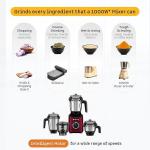 BLDC Motor Mixer Grinder with Coarse Mode & 4 Jars