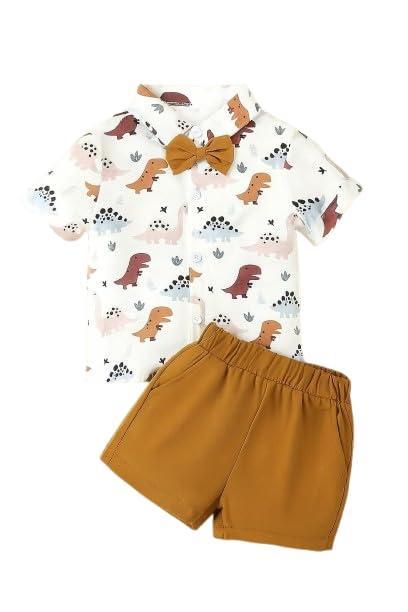 Baby Boy Shirt & Shorts Set with Bow Tie