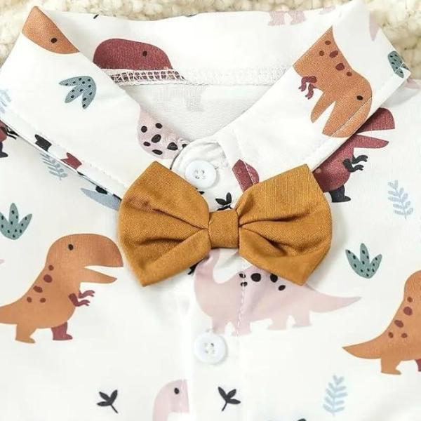 Baby Boy Shirt & Shorts Set with Bow Tie