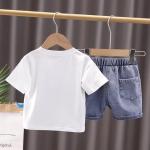 Baby Boys Cotton Dino Print T-Shirt with Shorts – 2-Piece Summer Clothing Set