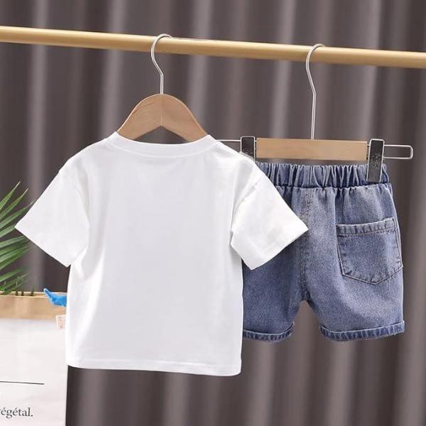 Baby Boys Cotton Dino Print T-Shirt with Shorts – 2-Piece Summer Clothing Set