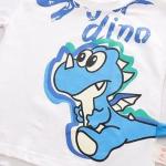 Baby Boys Cotton Dino Print T-Shirt with Shorts – 2-Piece Summer Clothing Set