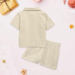 100% Linen Shirt & Shorts Co-ord Set for Kids