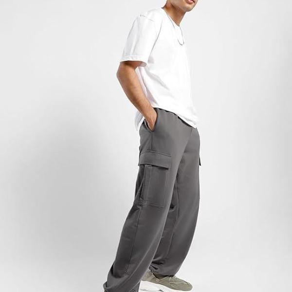 Men’s Loose Fit Mid Rise Oversized Cargo Utility Joggers