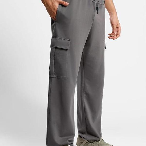 Men’s Loose Fit Mid Rise Oversized Cargo Utility Joggers