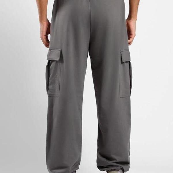 Men’s Loose Fit Mid Rise Oversized Cargo Utility Joggers