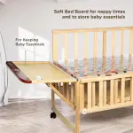 Rocking Wooden Baby Cot with Mosquito Net