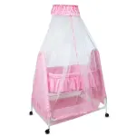 Spacious Swinging Baby Cradle with Mosquito Net